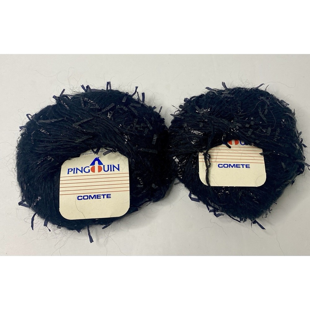 Pingouin Comete Yarn Polymaide Mohair Acrylic‎ Blend Lot Of 2 50g Each